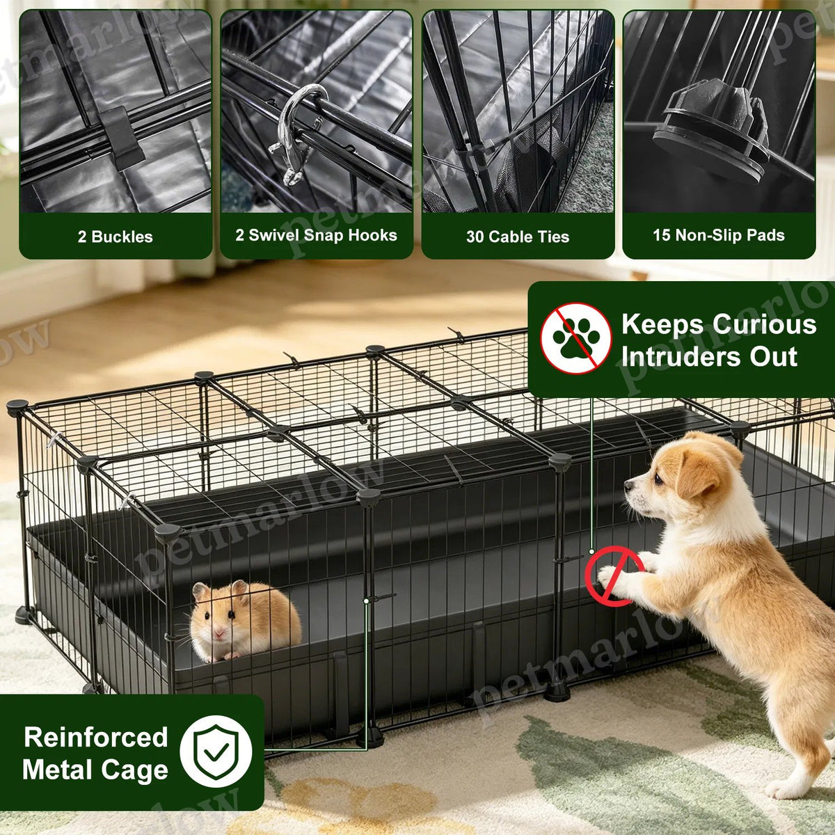 Customizable Metal Pet Playpen for Small Animals – view 4