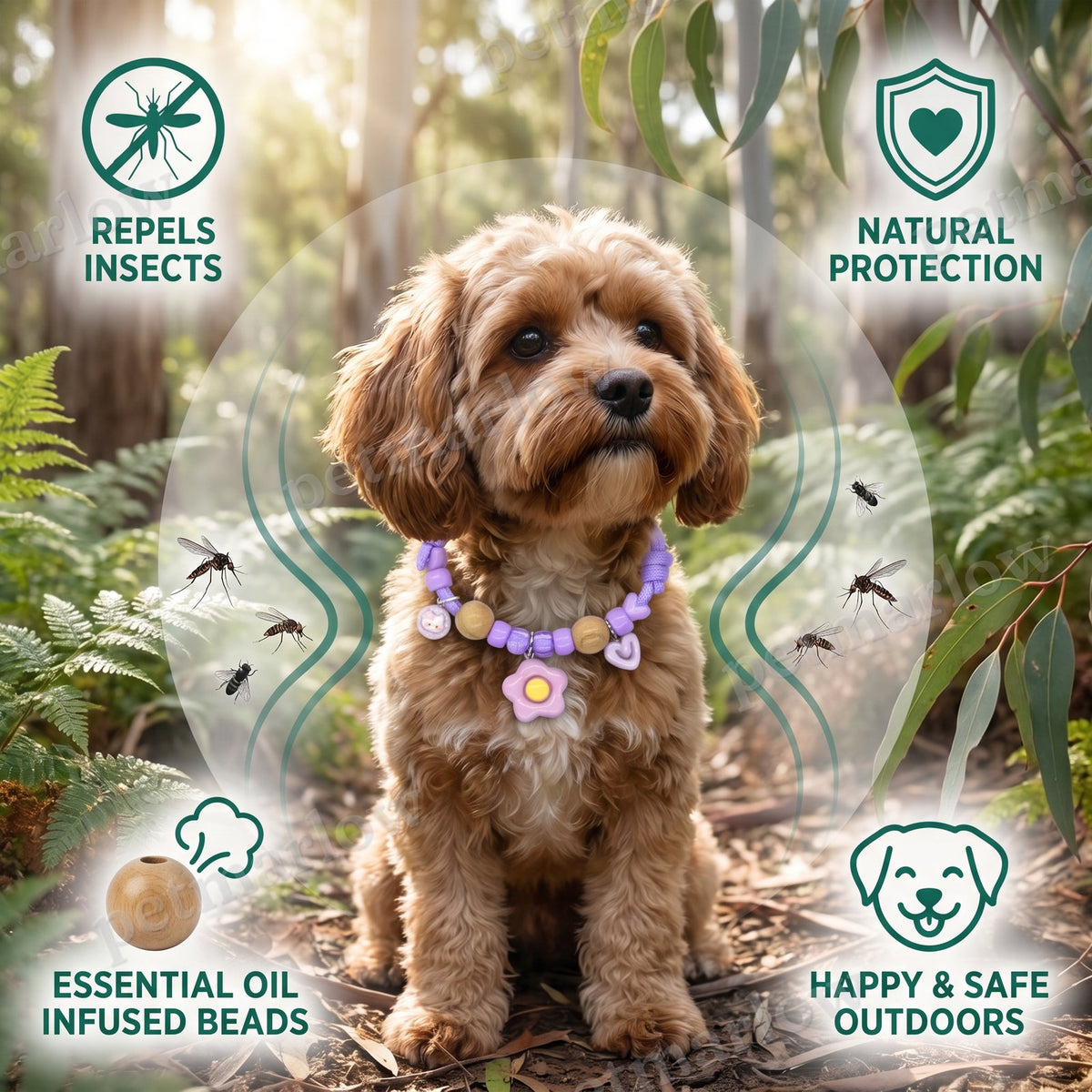 Cute collar with insect repellent for dogs – view 6