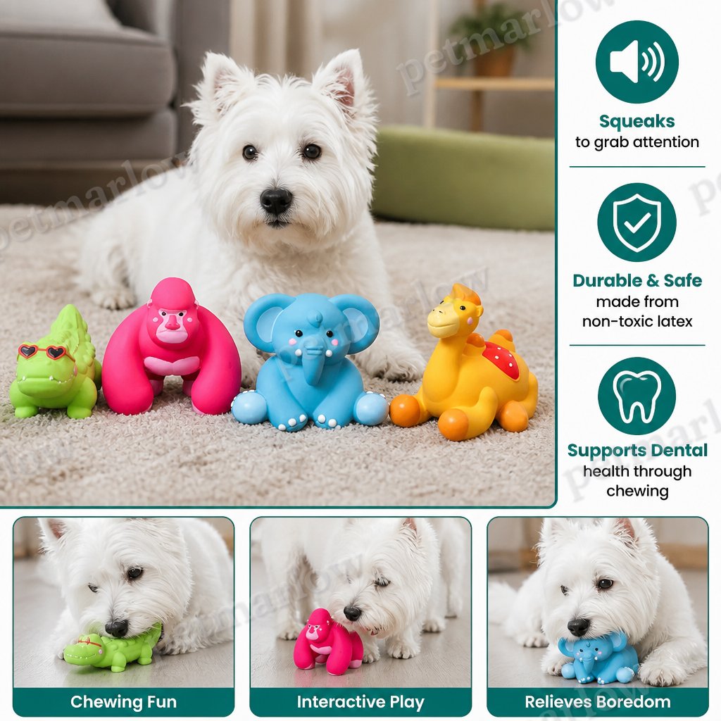 Cute Latex Chew & Squeak Dog Toy – view 6