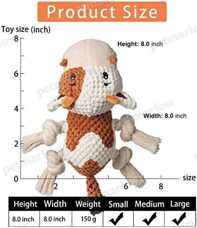 Cute Squeaky Dog Toys with Crinkle Paper – view 3