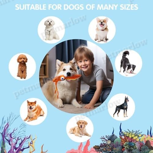 Cuttlefish Plush Dog Toy – view 2