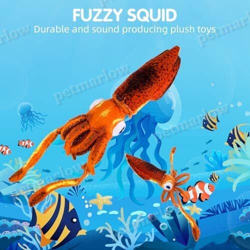 Cuttlefish Plush Dog Toy – view 3