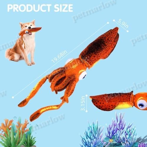 Cuttlefish Plush Dog Toy – view 5