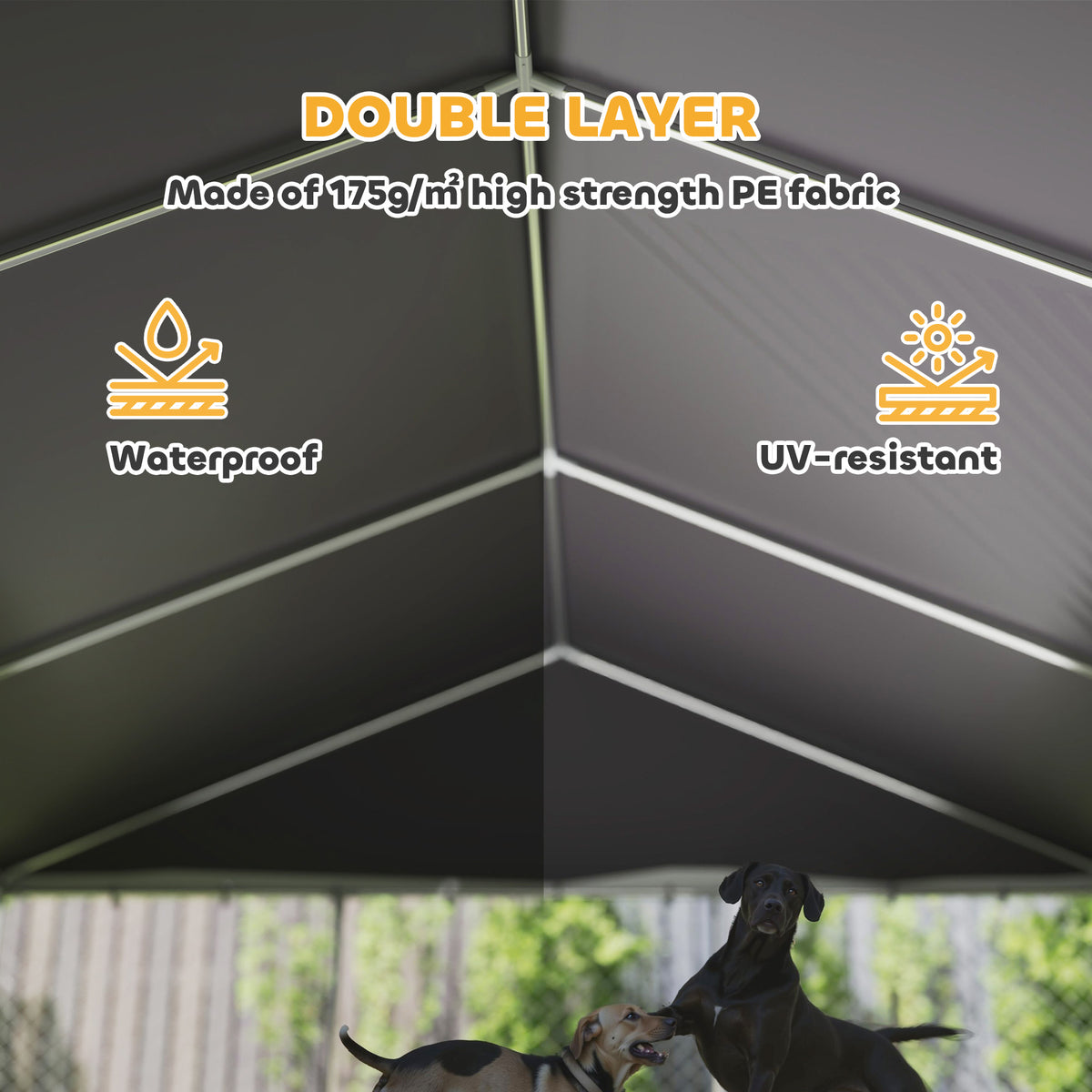 Heavy Duty Outdoor Dog Kennel with Waterproof Roof – view 9