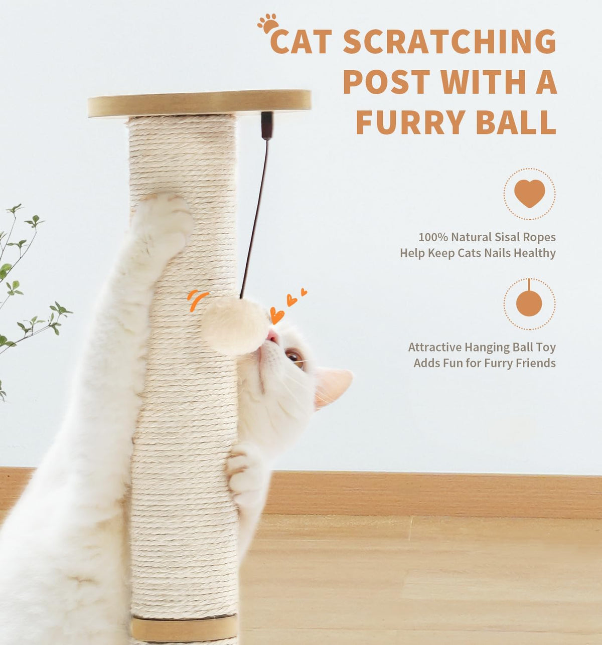 Medium Two-layer Sisal Cat Scratching Post – view 12
