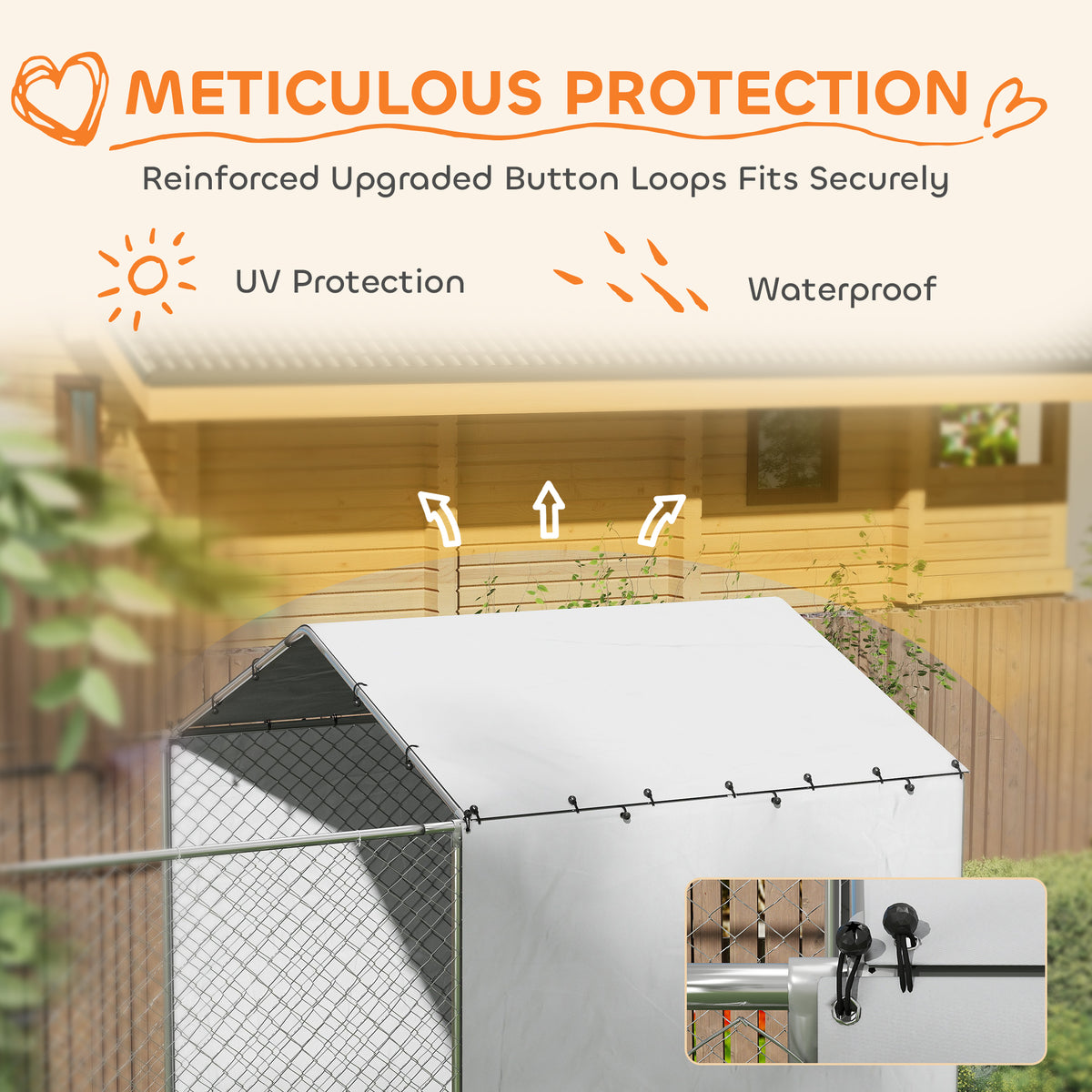 Galvanized Chain Link Large Outdoor Dog Kennel – view 9