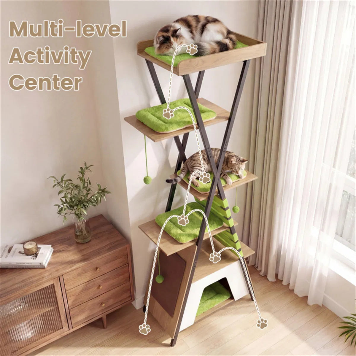 Multi-Level Cat Tree with Condo & Perch for Climbing – view 7