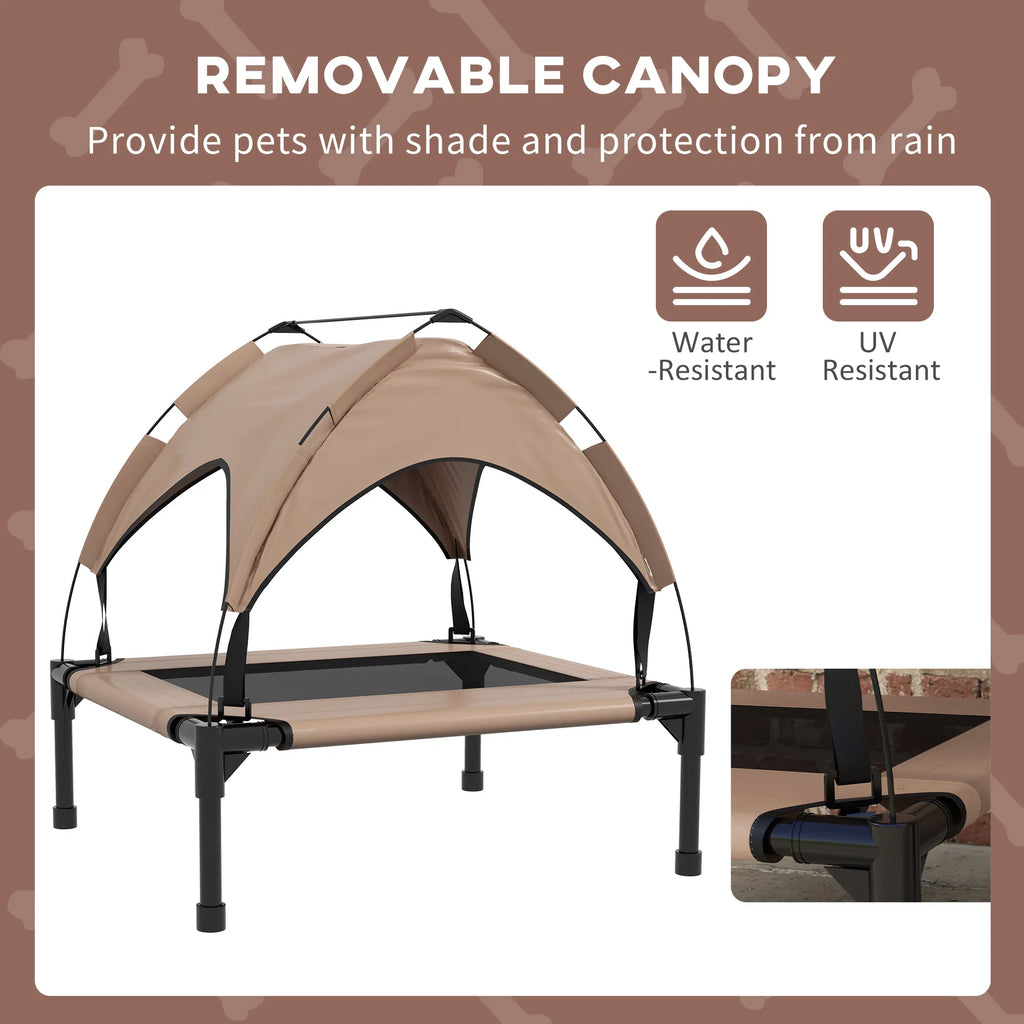 Raised Dog Bed with Canopy for Outdoor Comfort – view 7