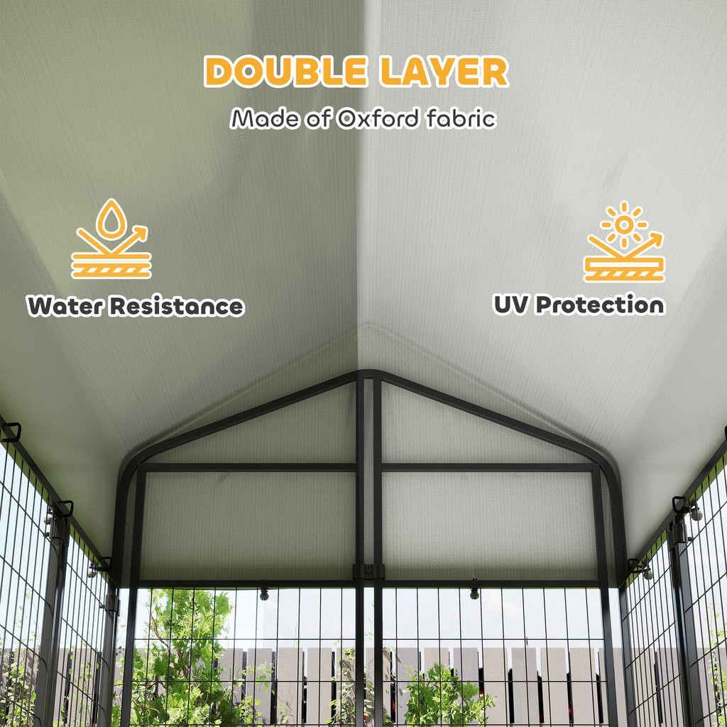 Outdoor Dog Kennel with Roof for Secure Play – view 8