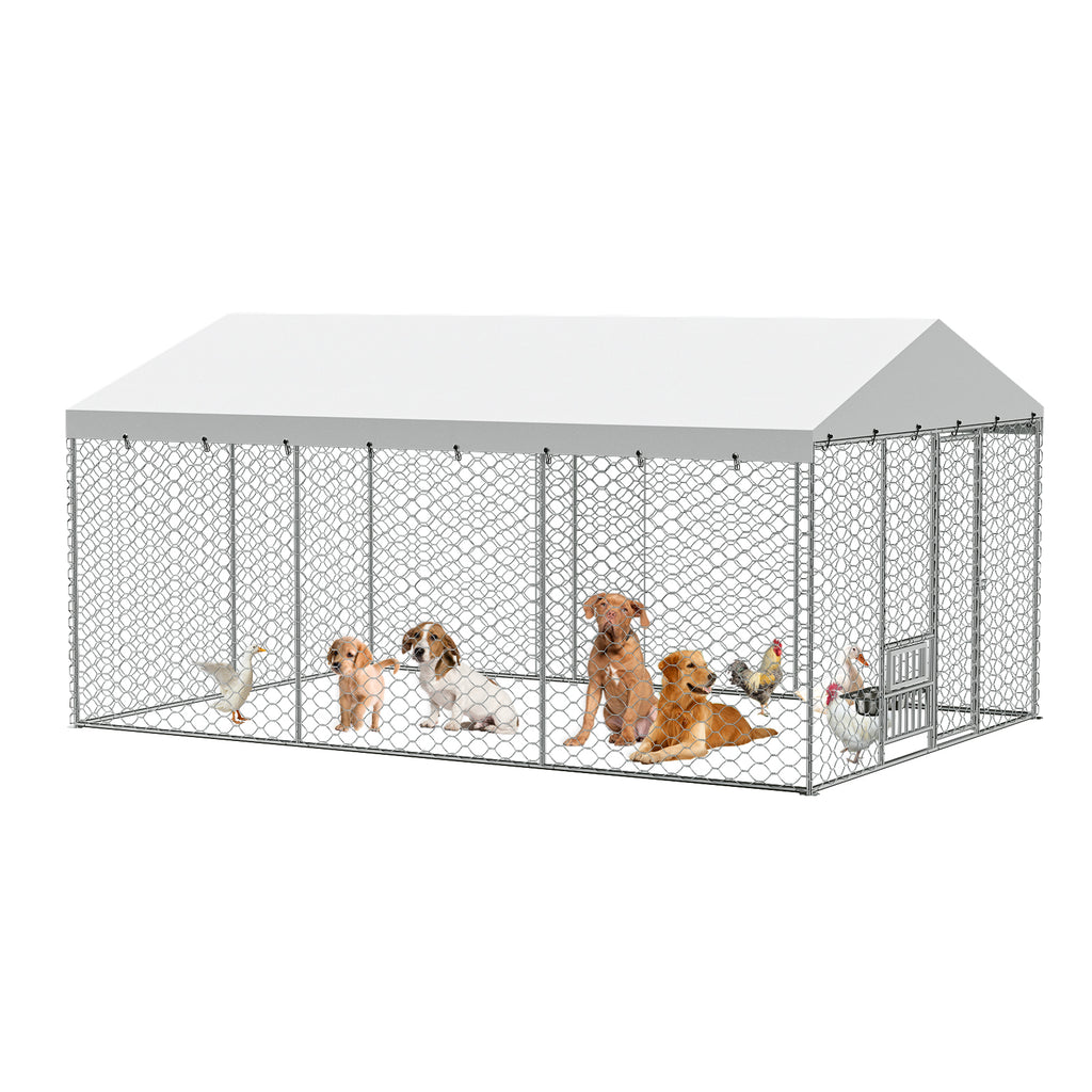 Large Outdoor Dog Kennel with Canopy for Comfort and Security – view 8