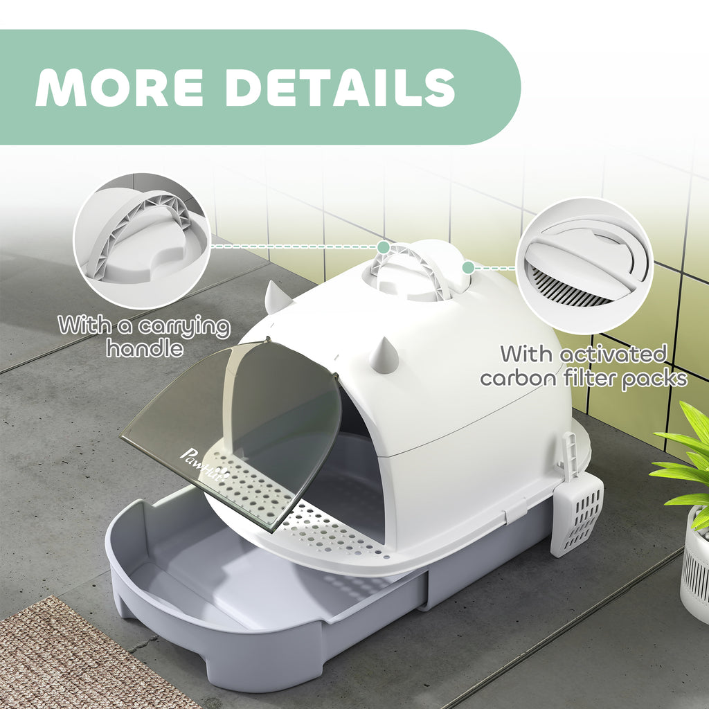Covered Cat Litter Box for Privacy and Odor Control – view 8