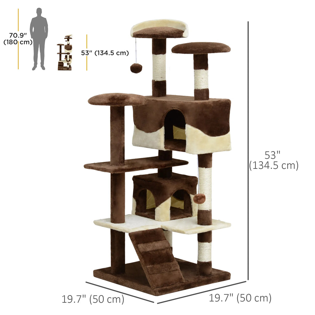 53" Cat Tree Scratching Large Kitten Play House – view 7