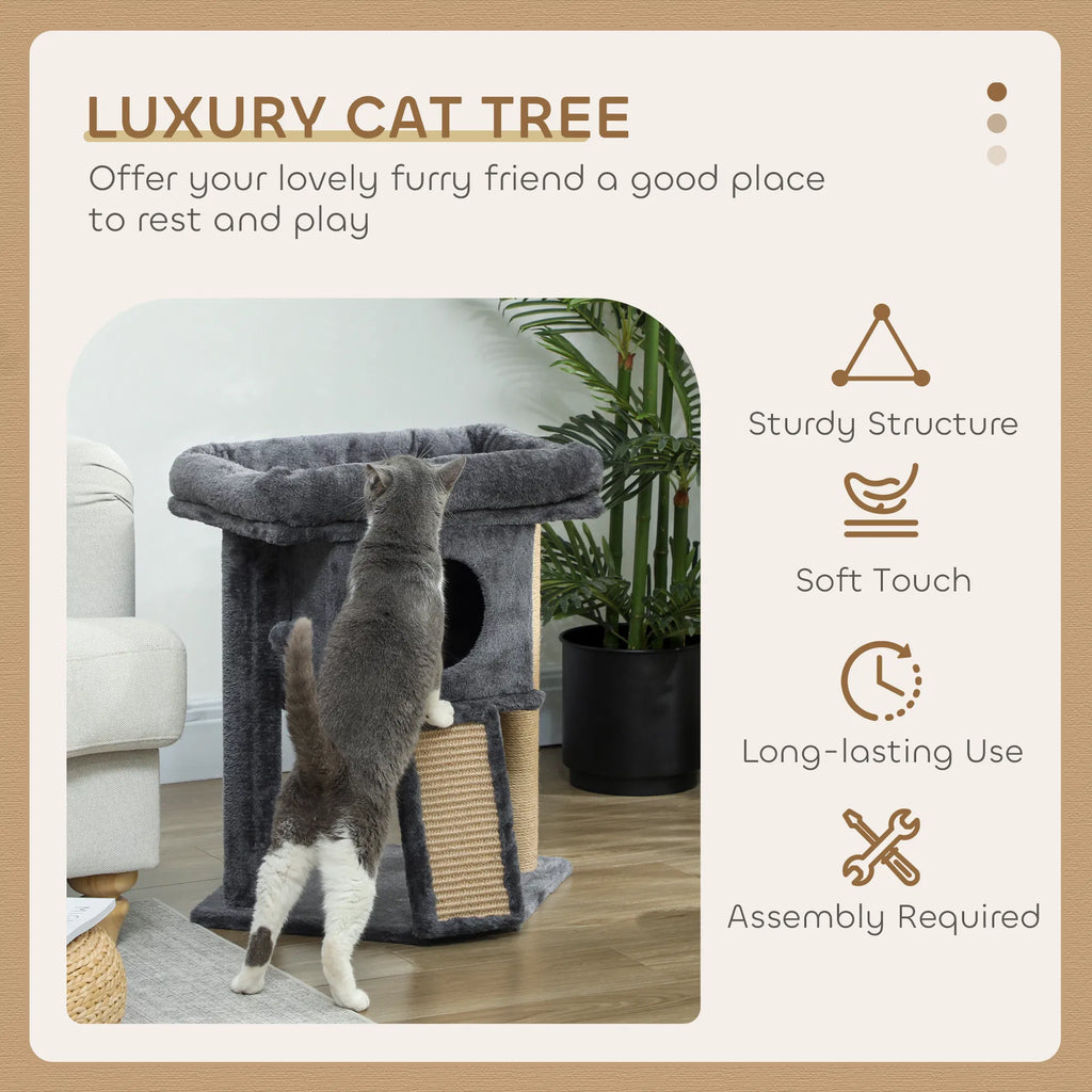 Small Cat Tower with Perch and Scratching Post for Indoor Use – view 7