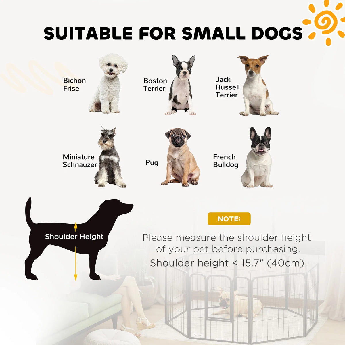 Portable 24" Dog Playpen for Indoor and Outdoor Use – view 7