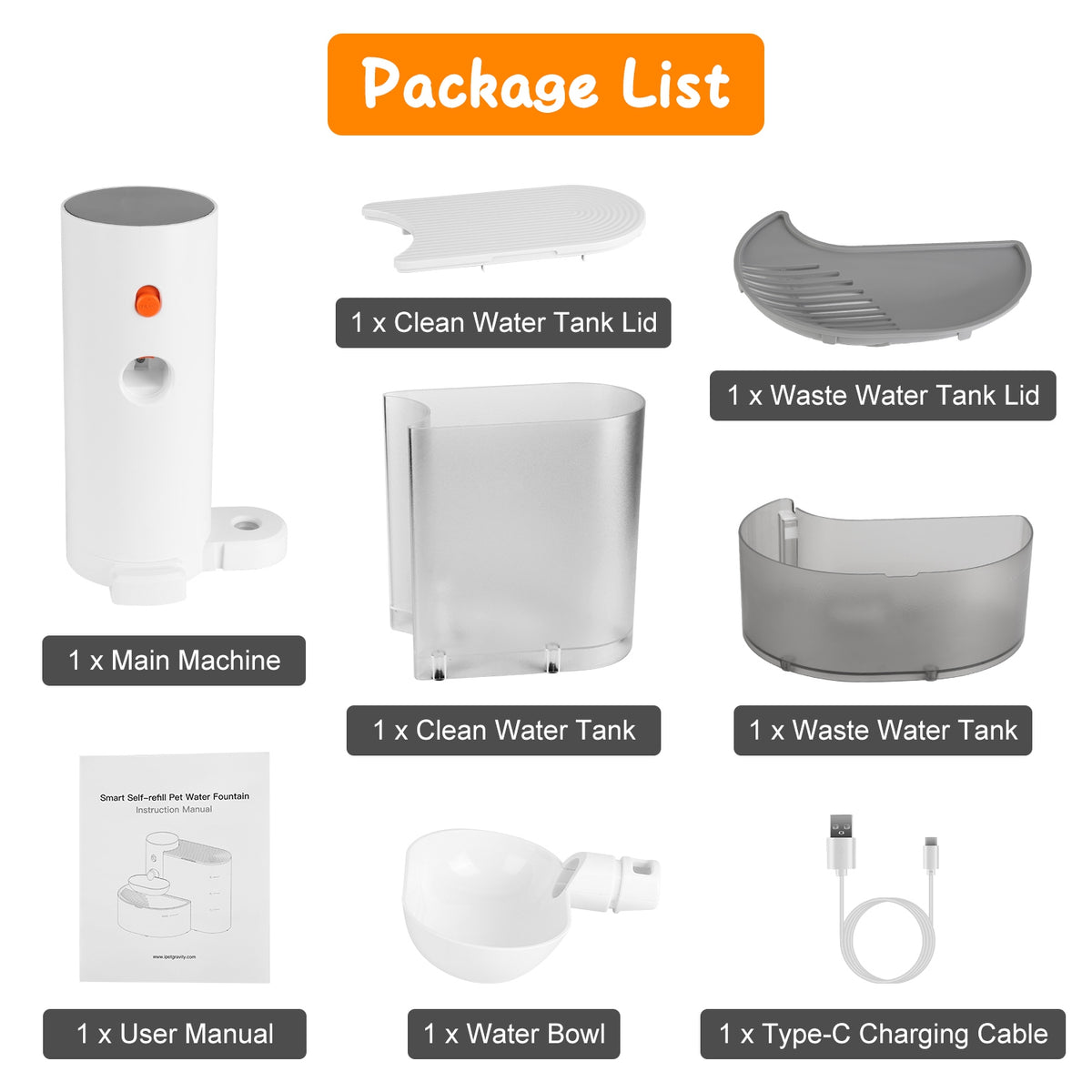 Automatic Smart Pet Water Fountain 3L – view 8