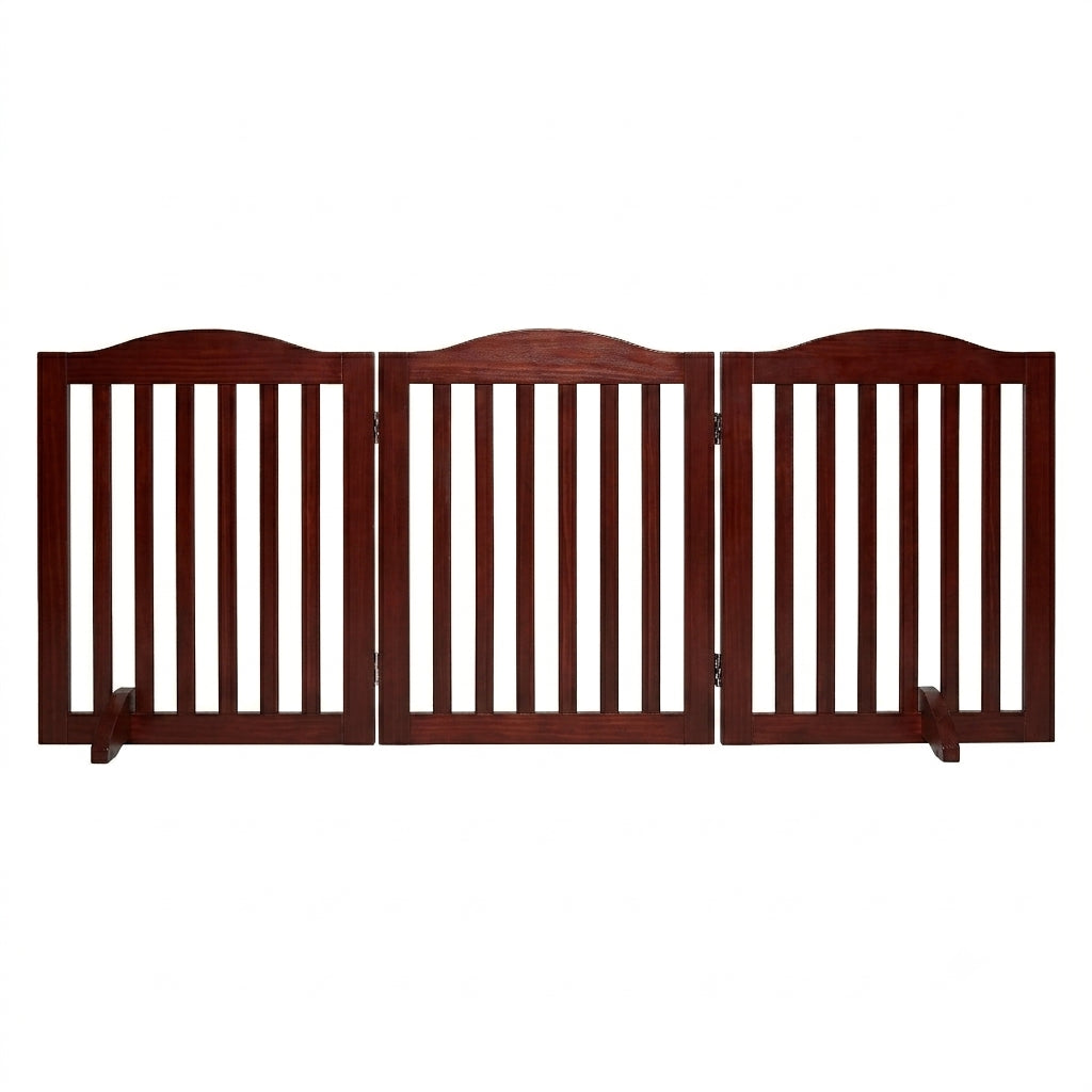 Wooden Freestanding Foldable Pet Gate for Dogs, 24-Inch Height – view 8