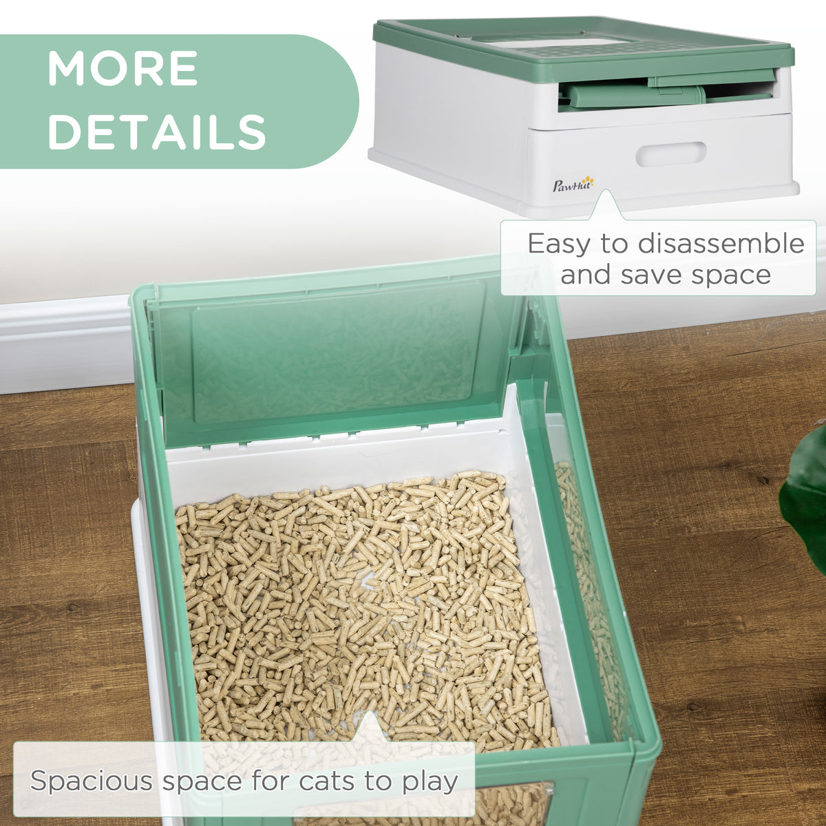 Fully Enclosed Cat Litter Box with Easy Access and Clean-Up – view 8