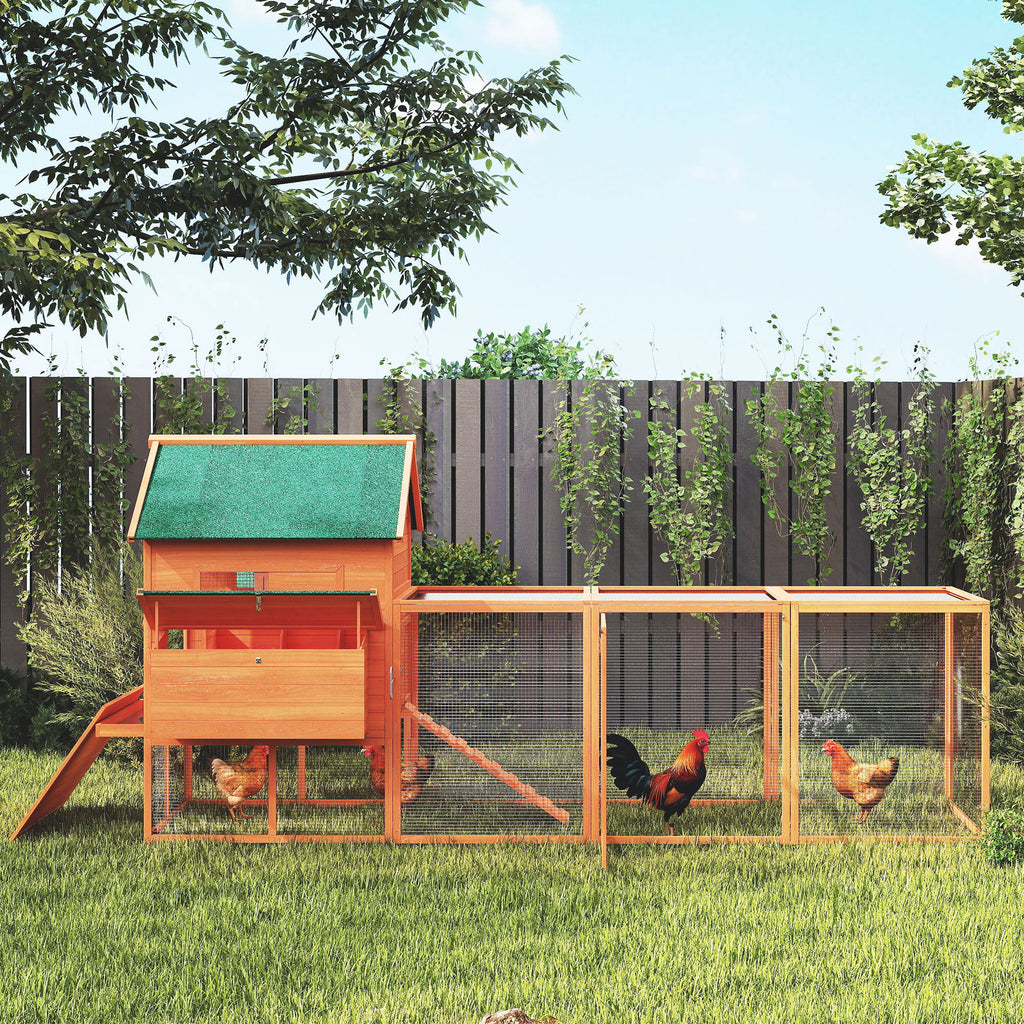 Wooden Chicken Coop for 4-6 Chickens with Outdoor Run – view 8
