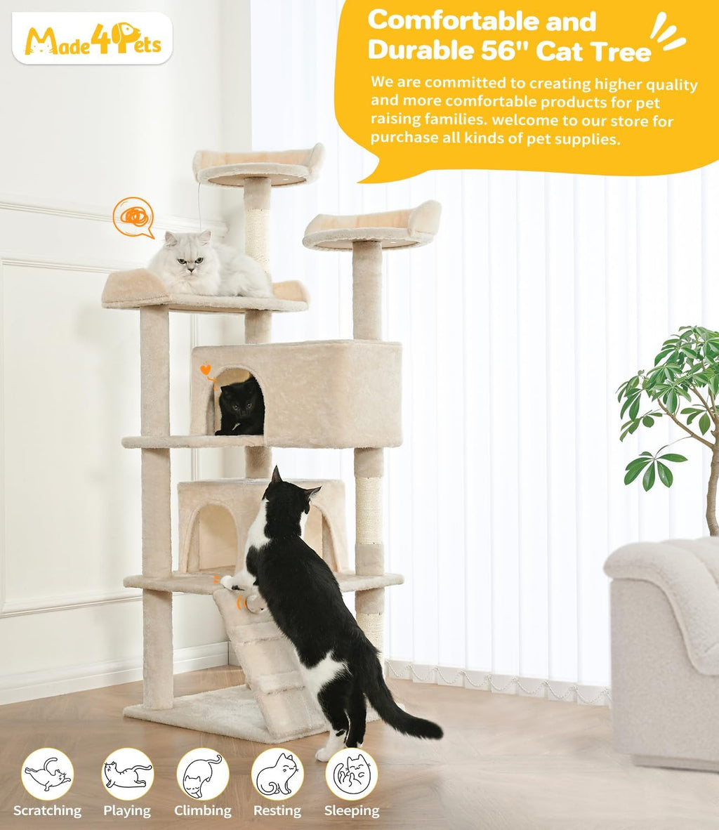 Made4Pets 56-Inch Multi-Tier Cat Tree – view 10