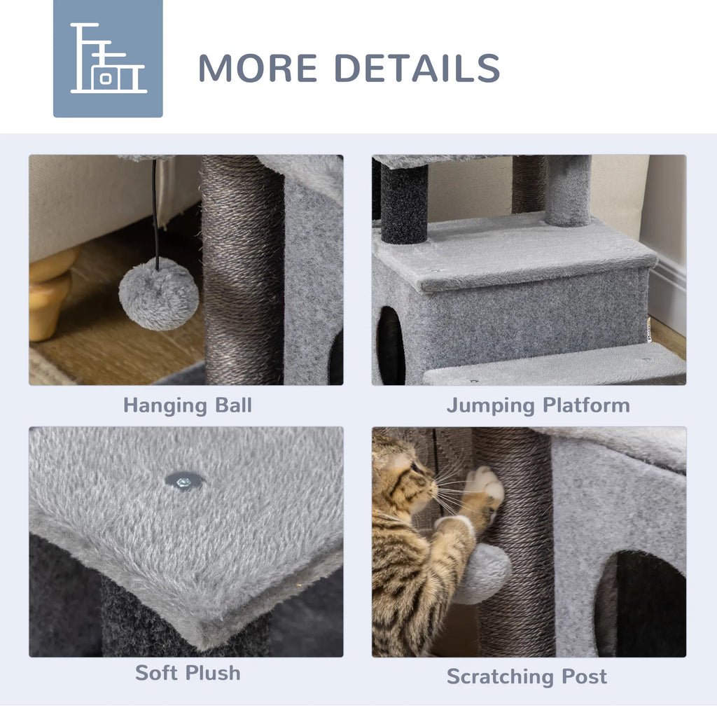 Cat Stairs Pet Steps with Scratching Posts and Condo – view 7