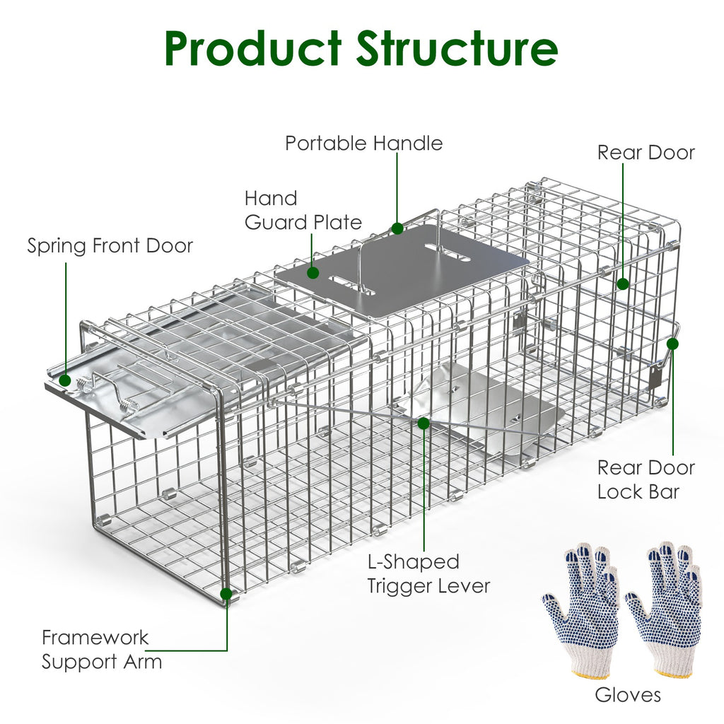Folding Humane Live Animal Trap Cages for Small Animals – view 9