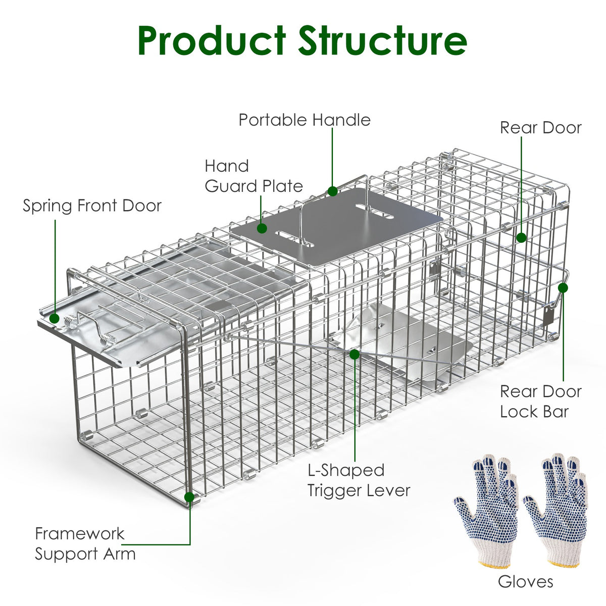 Folding Humane Live Animal Trap Cages for Small Animals – view 9