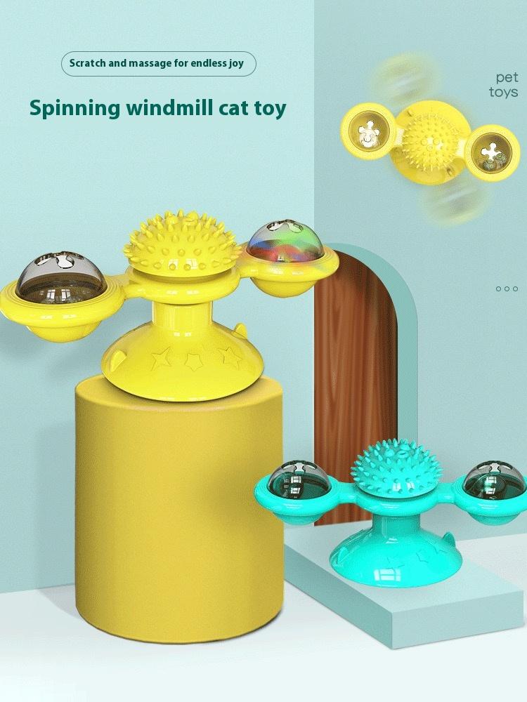 Interactive Windmill Cat Toy With LED Light Ball – view 12