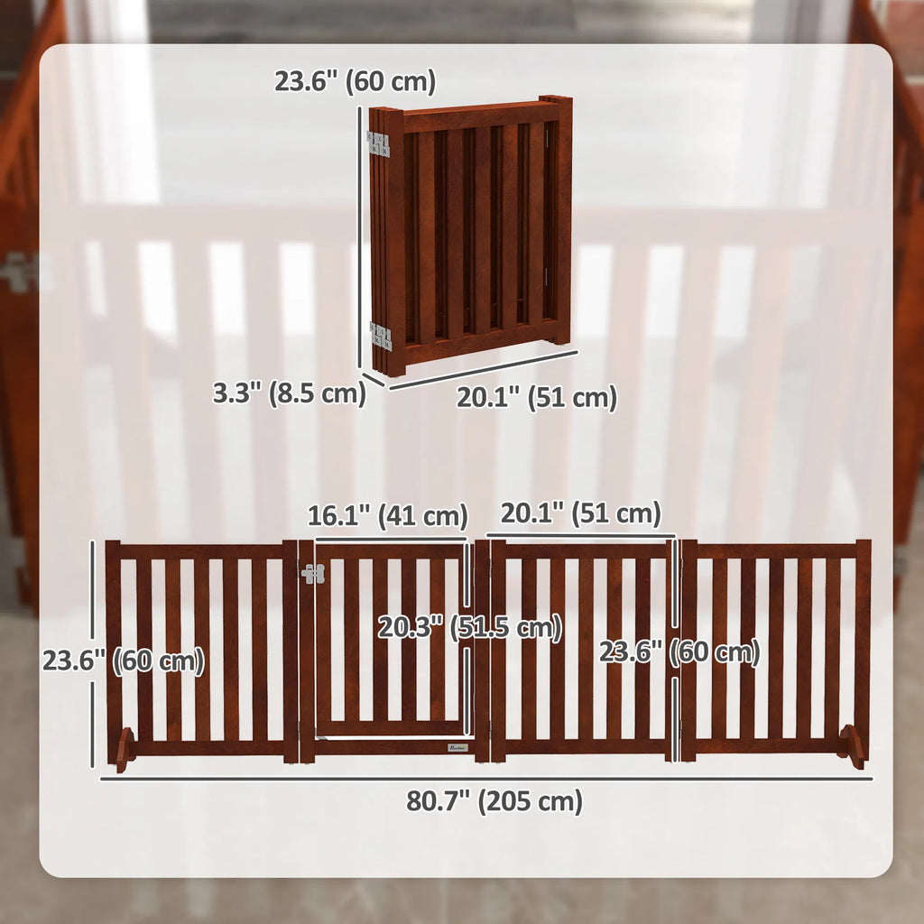 Foldable Dog Gate with Door, 4 Panels – view 7