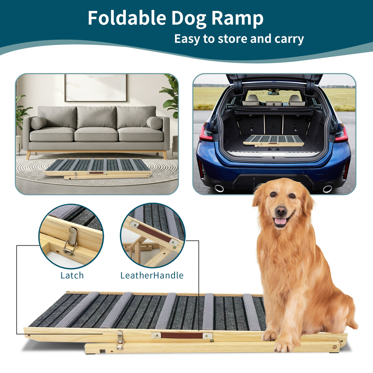 Adjustable Dog Ramp for Couch with High Traction – view 8
