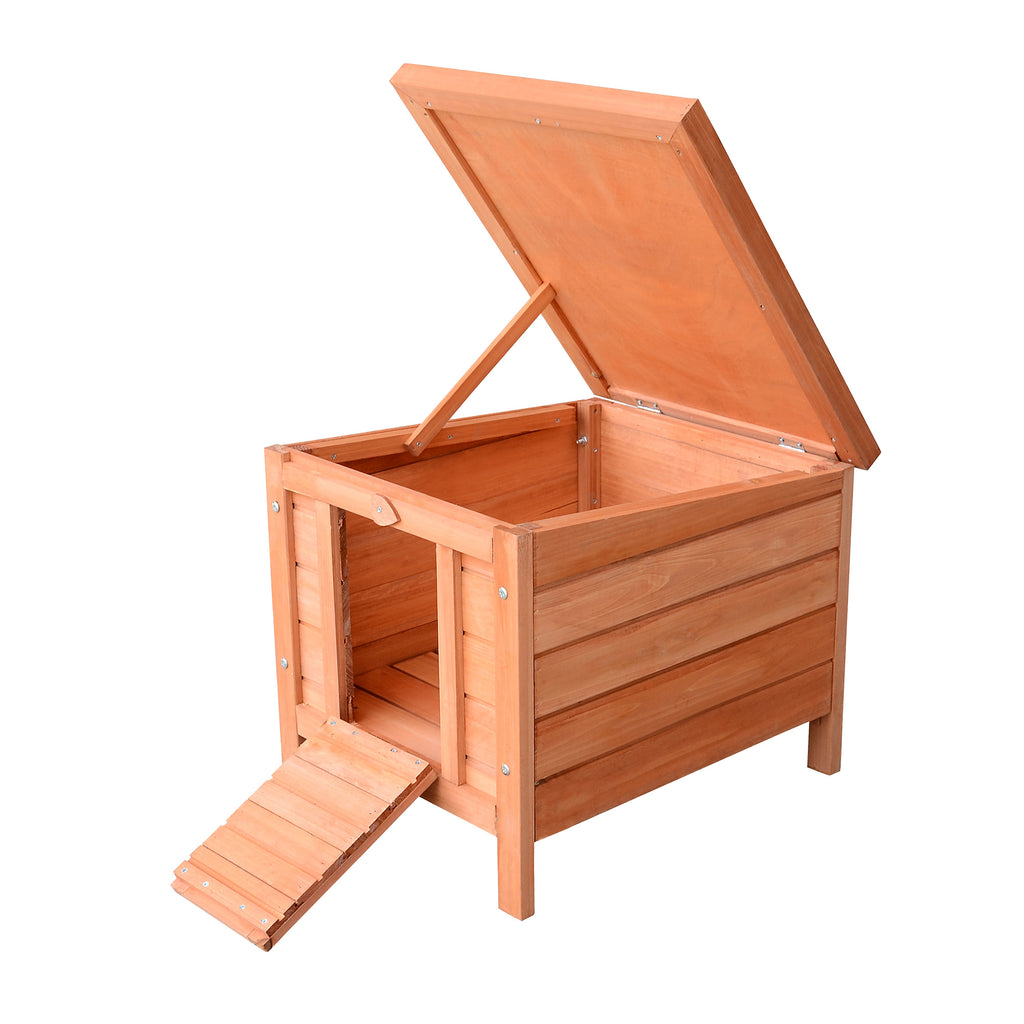 Wooden Rabbit Hutch with Openable Roof for Small Animals – view 8
