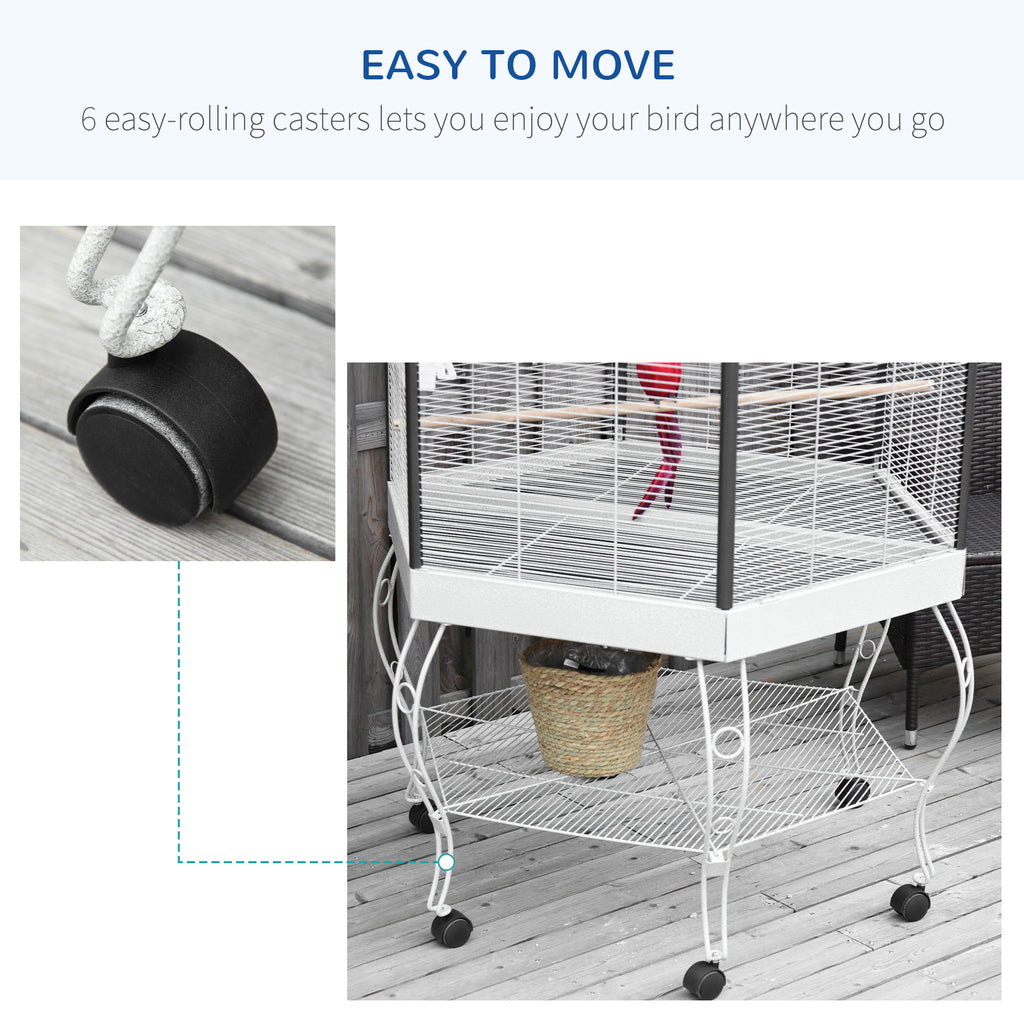 Hexagon Covered Canopy Bird Cage – view 7