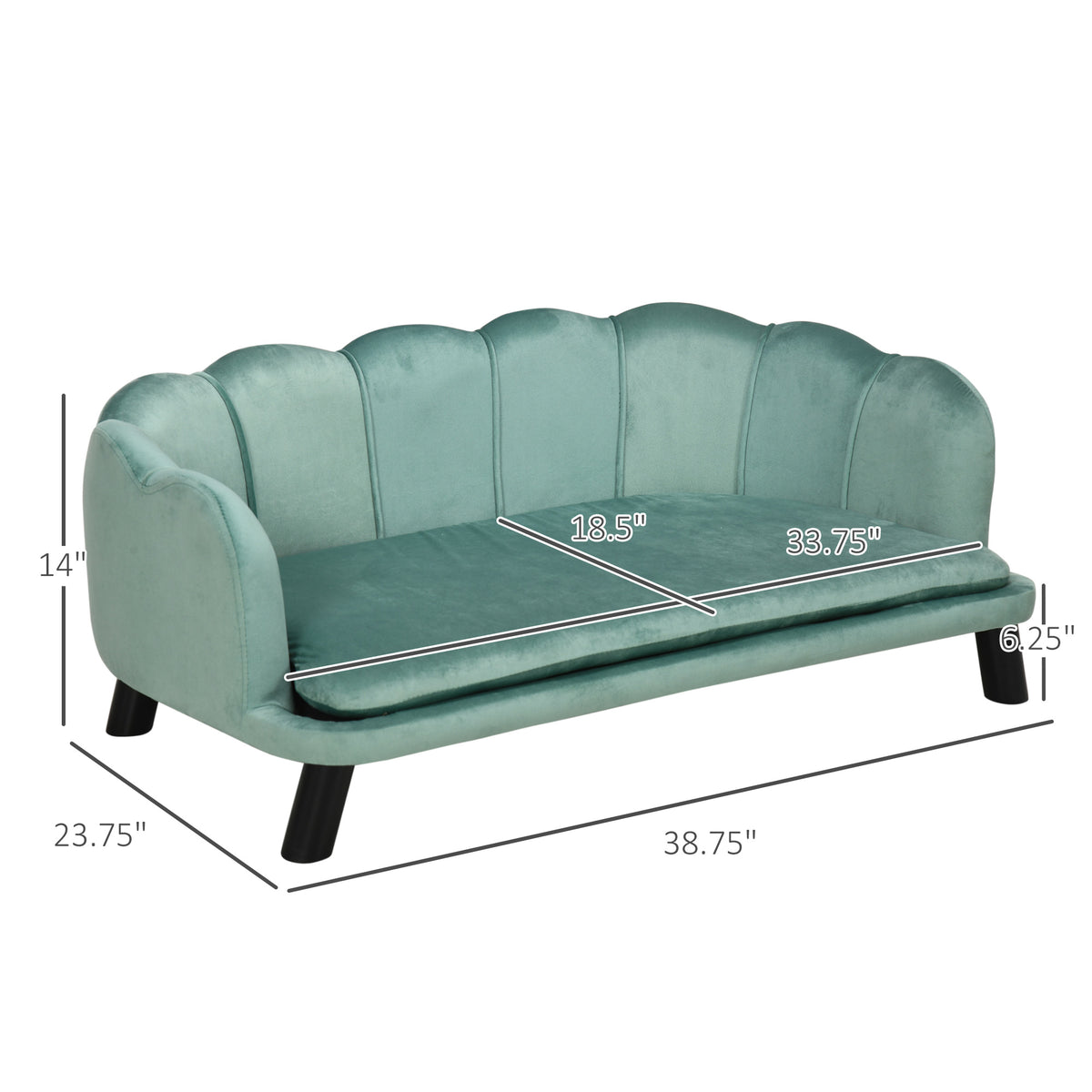 Pet Sofa Bed for Medium and Large Dogs with Cushion – view 8