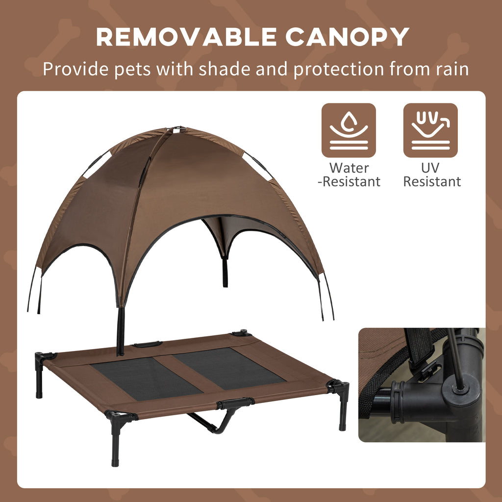 Elevated Portable Dog Cot Bed with Canopy Shade – view 7