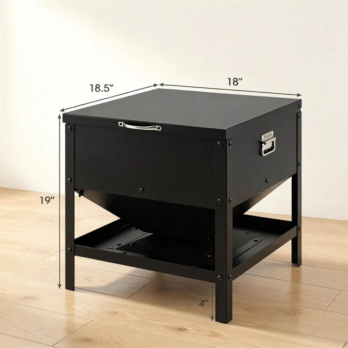 Heavy Duty Chicken Feed Hopper with Lift Top Cover for Poultry – view 9