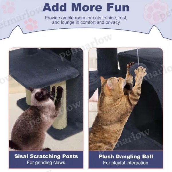 Dark Gray Multi-Level Cat Tree – view 4
