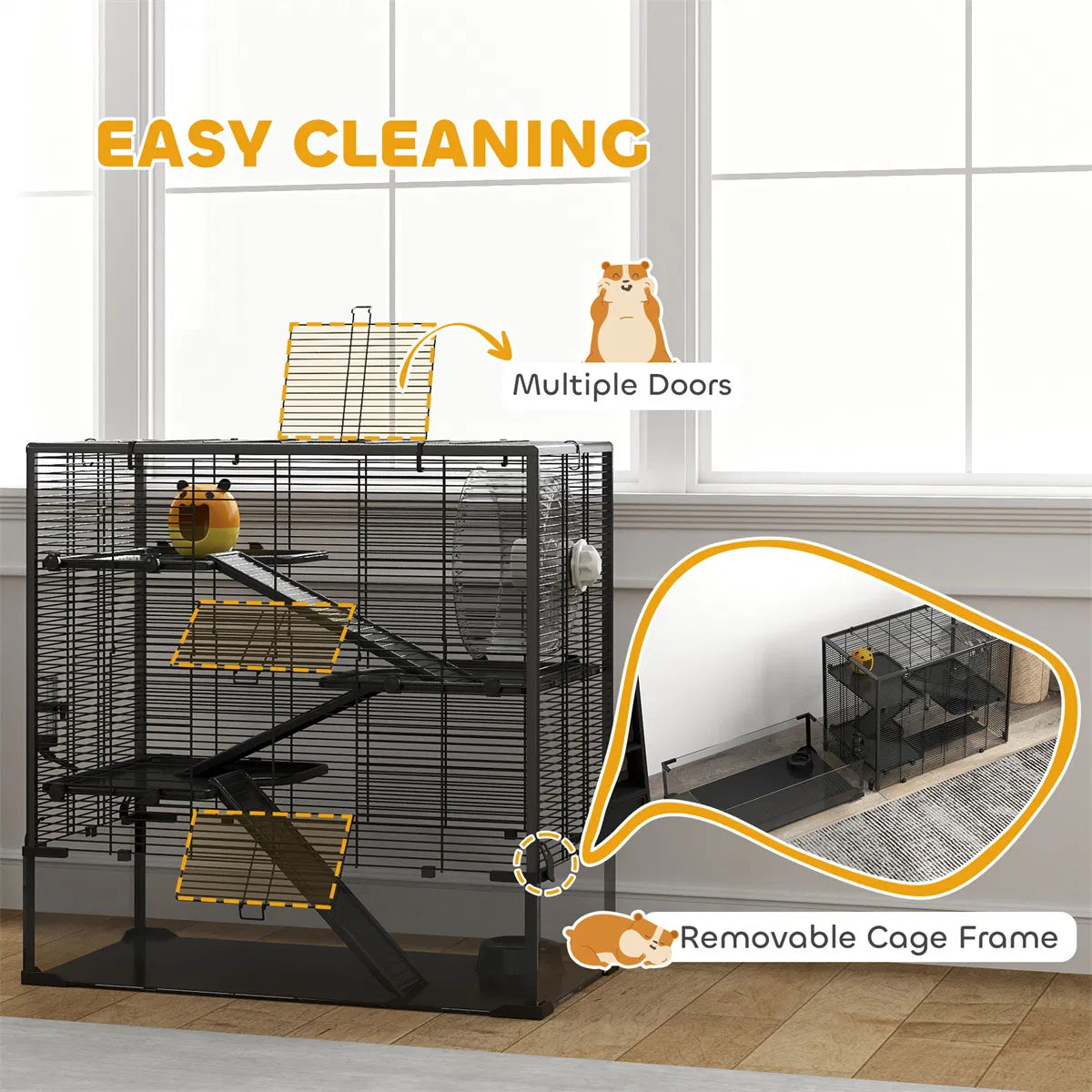Hamster Tank with Four-Tier Design and Accessories – view 8