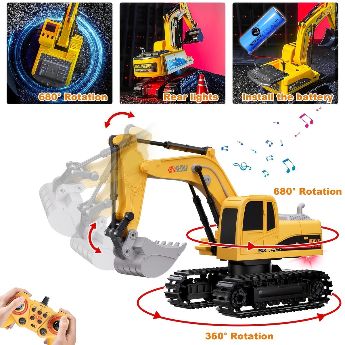 Remote Control Excavator Set For Kids' Educational Play – view 12