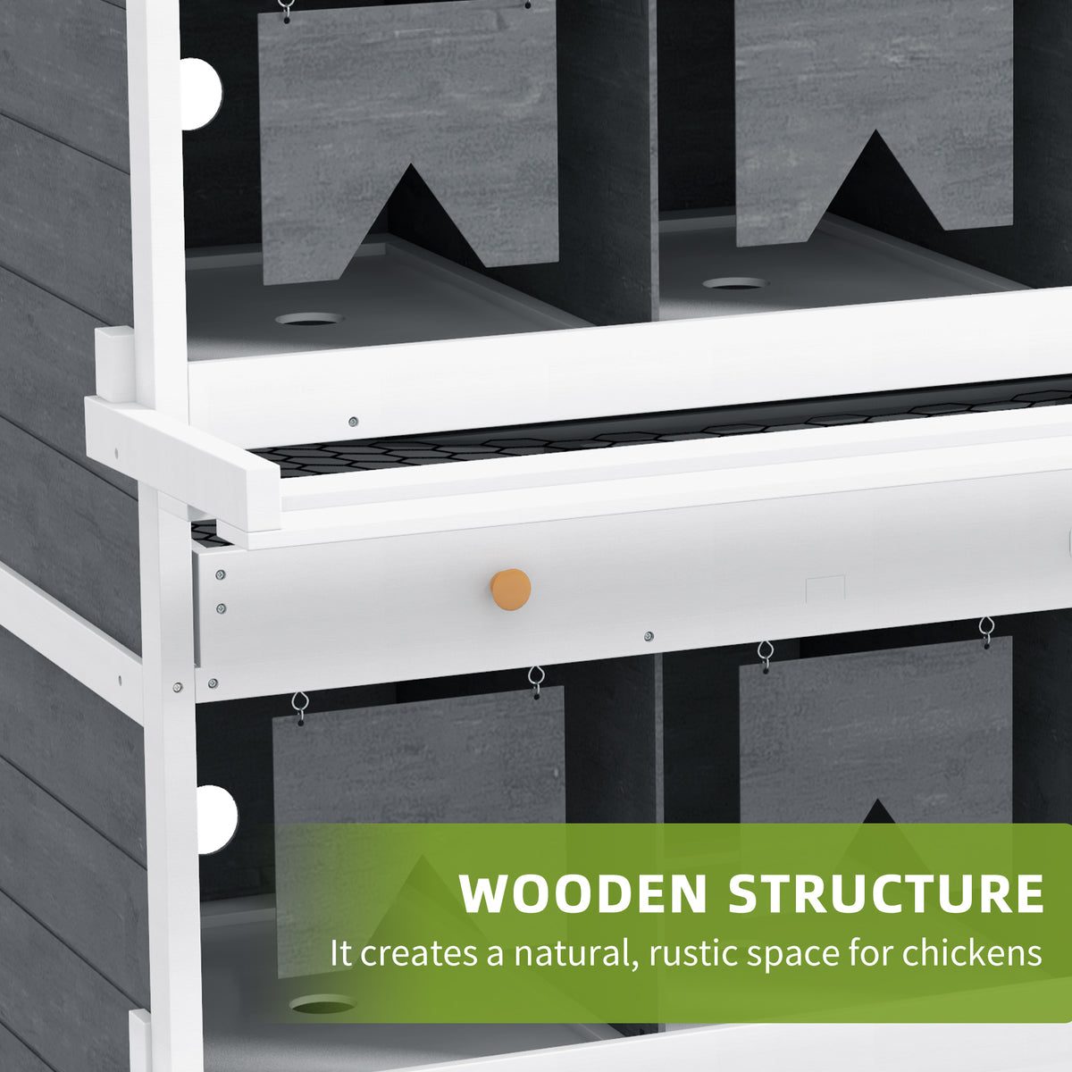 Chicken Nesting Box with Egg Collection Trays for Poultry – view 9