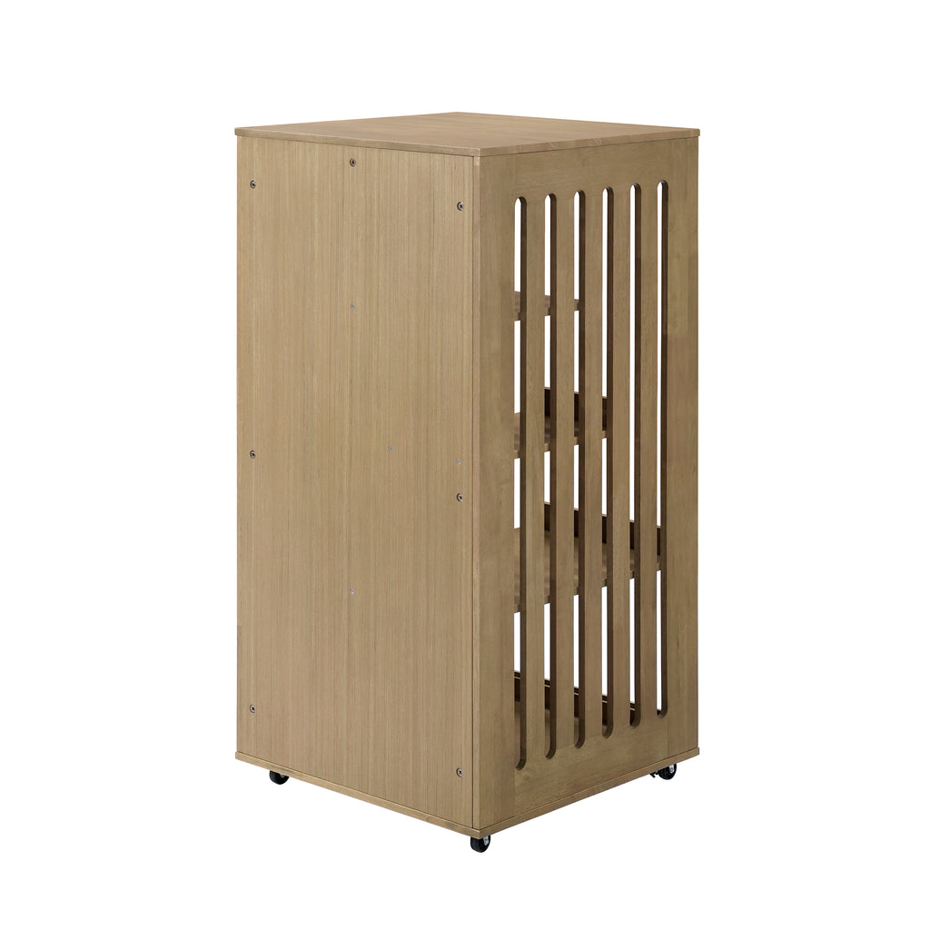 Rubber Wood Cat Cabinet with Wheels for Cats – view 9
