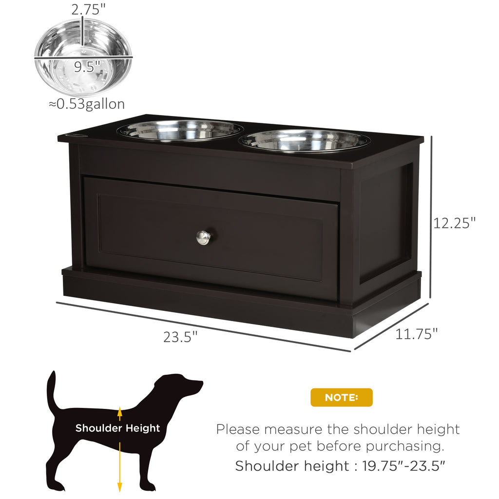 Large Elevated Dog Bowls with Storage Drawer for Easy Feeding – view 7