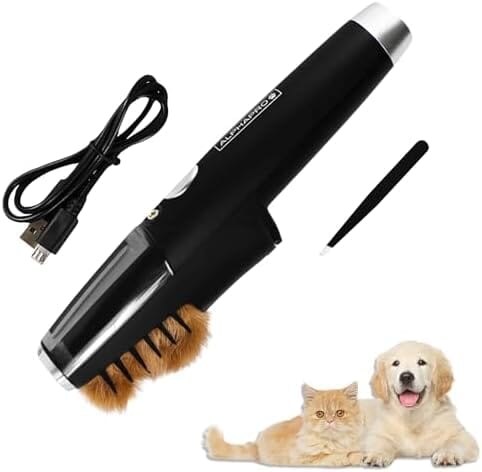 Dematting Comb for Dogs & Cats Painlessly Removes Knots & Tangles from Long Haired Dogs