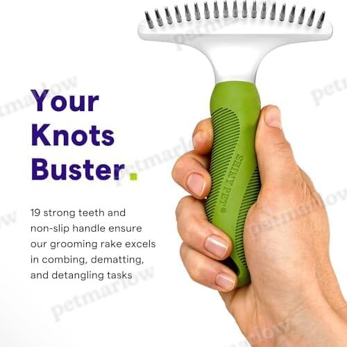 Dematting Comb Tool for Removing Matted Hair from Under Coat – view 2
