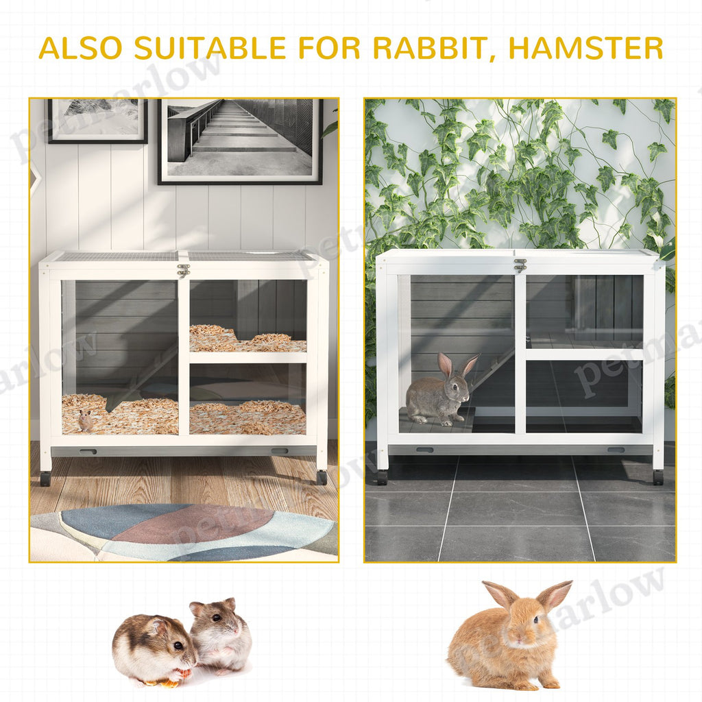 Desk-Sized Rabbit Hutch with Wheels for Easy Movement – view 5