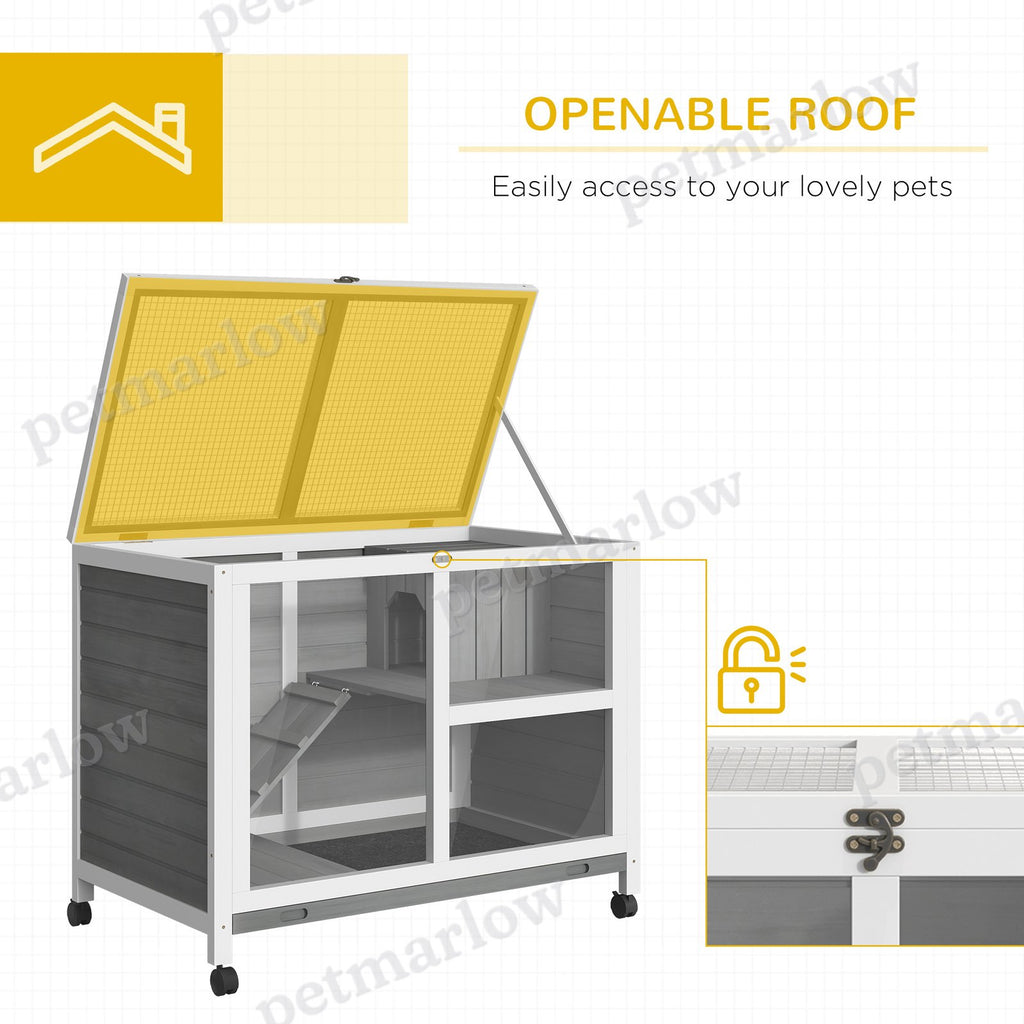 Desk-Sized Rabbit Hutch with Wheels for Easy Movement – view 6