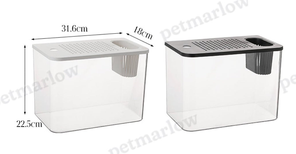 Desktop Plastic Betta Fish Tank With Cover For Home Decor – view 5