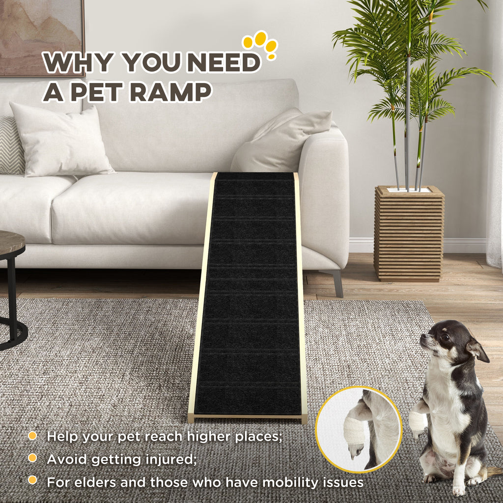 Dog Ramp for Bed with Non-Slip Carpet and Top Platform – view 7