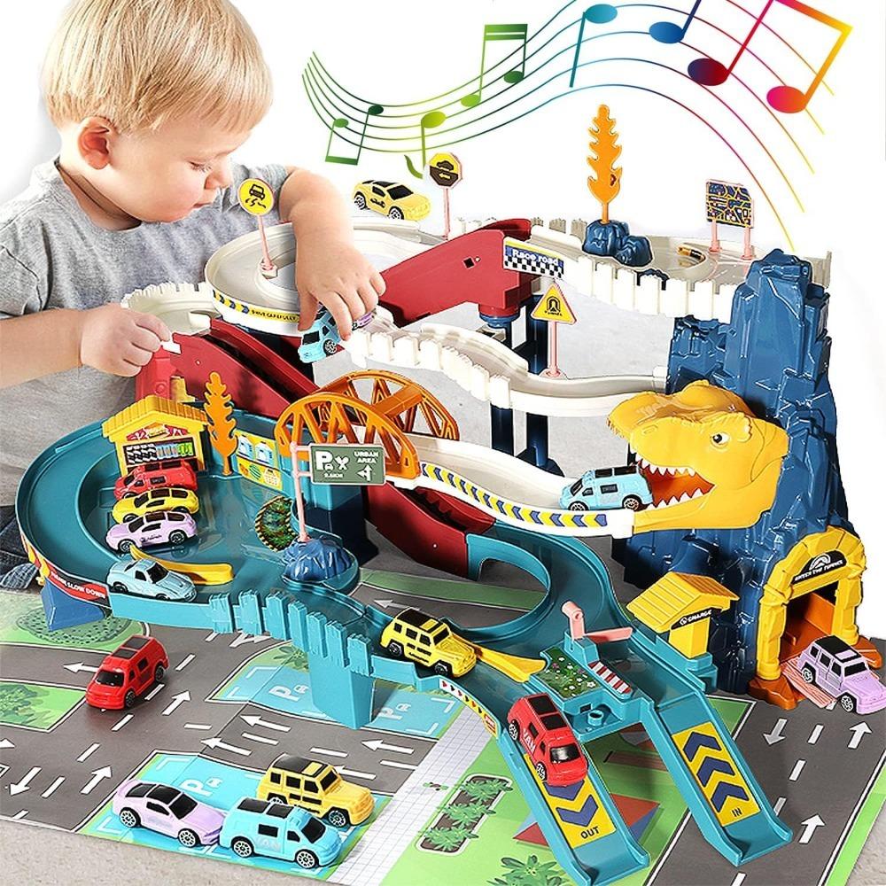 Dinosaur Mountain Adventure Track Toy Set for Kids