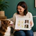 DIY Pet Paw Print Keepsake Frame Kit – Paw Impression & Photo Display – White