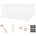 DIY Small Animal Playpen for Guinea Pigs and Hedgehogs – White / 380x50x540 mm