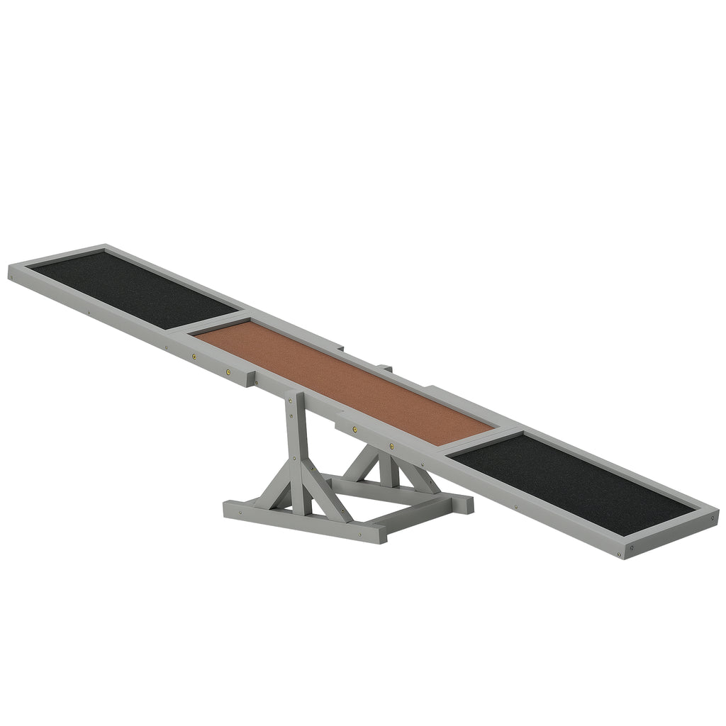 Dog Agility Seesaw for Training and Exercise – Gray / 815x350x150 mm